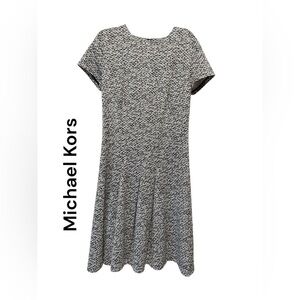 Michael Kors Black and White Patterned Dress 4
